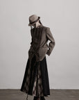 DOINDULGE Asymmetric Wool-Blend Structured Jacket