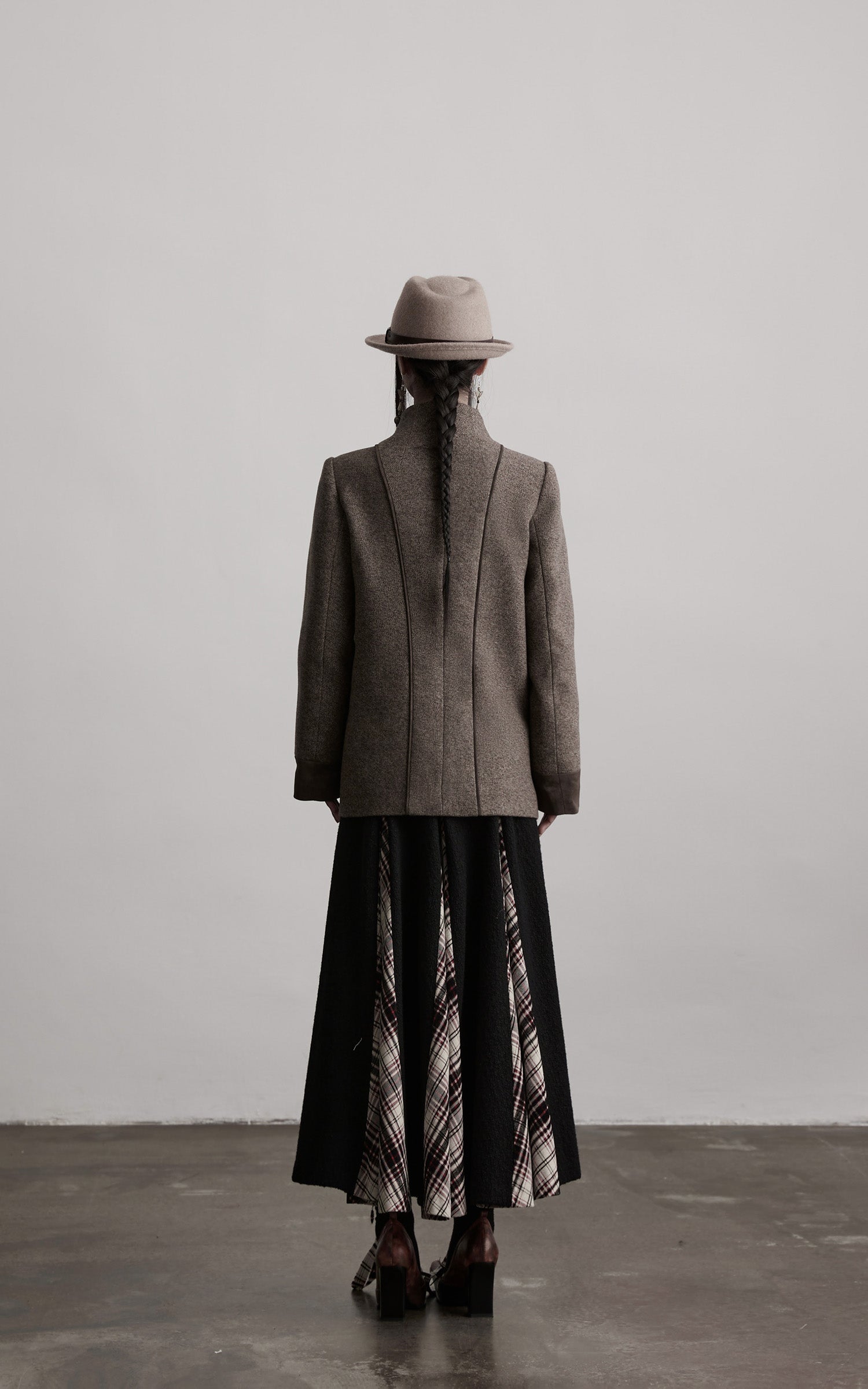 DOINDULGE Asymmetric Wool-Blend Structured Jacket