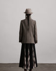 DOINDULGE Asymmetric Wool-Blend Structured Jacket