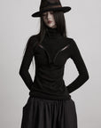 DOINDULGE Cutout Detail Stretch Knit Top