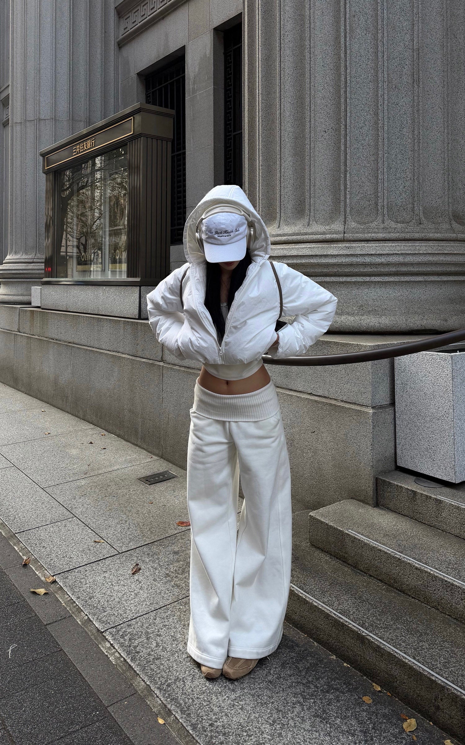 ROVENTE 하이 라이즈 와이드 레그 팬츠