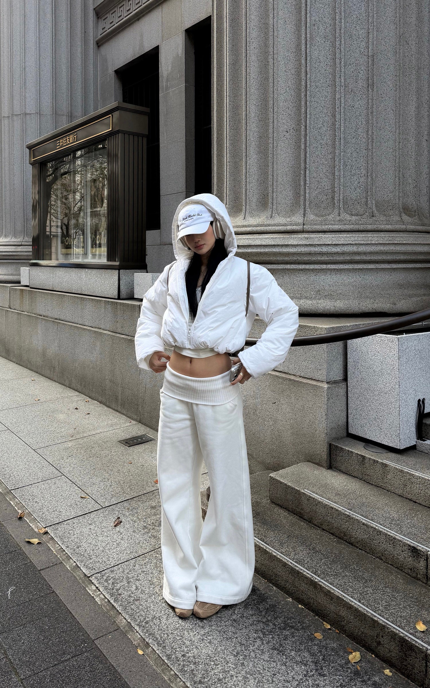 ROVENTE 하이 라이즈 와이드 레그 팬츠