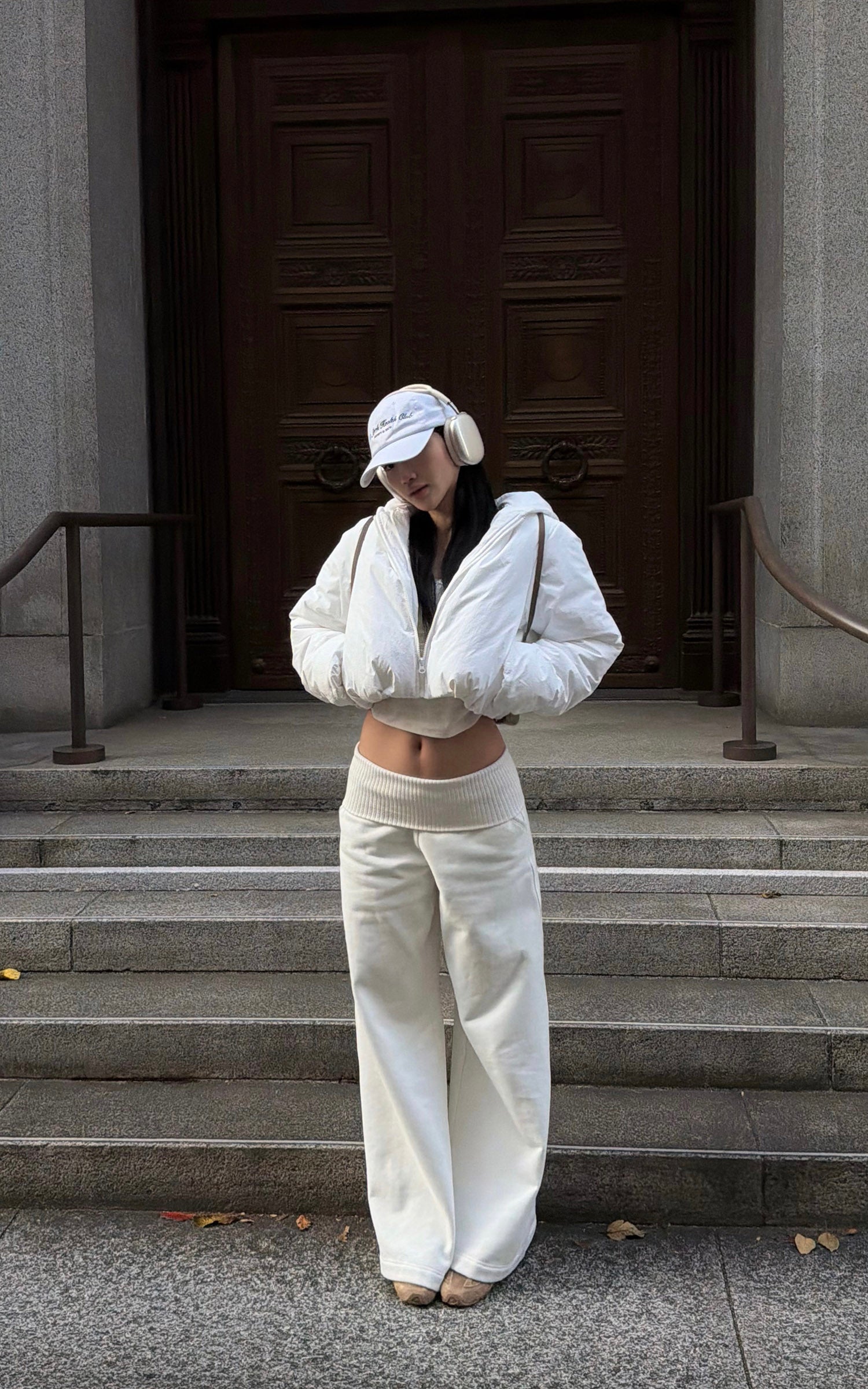 ROVENTE 하이 라이즈 와이드 레그 팬츠