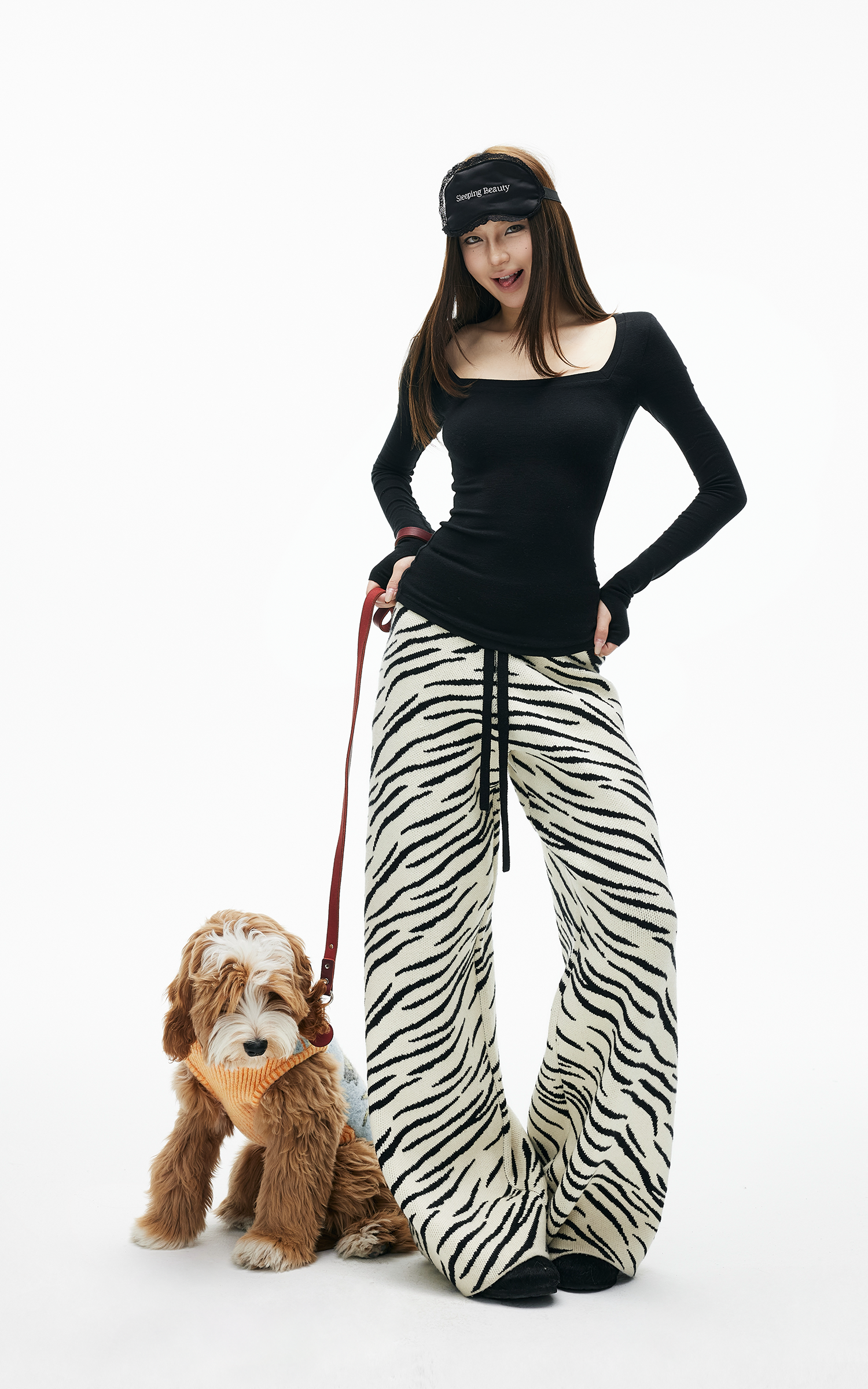 IAMXIAA Haut de base à manches longues et encolure carrée