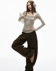 IAMXIAA Relaxed Wide Leg Casual Pants