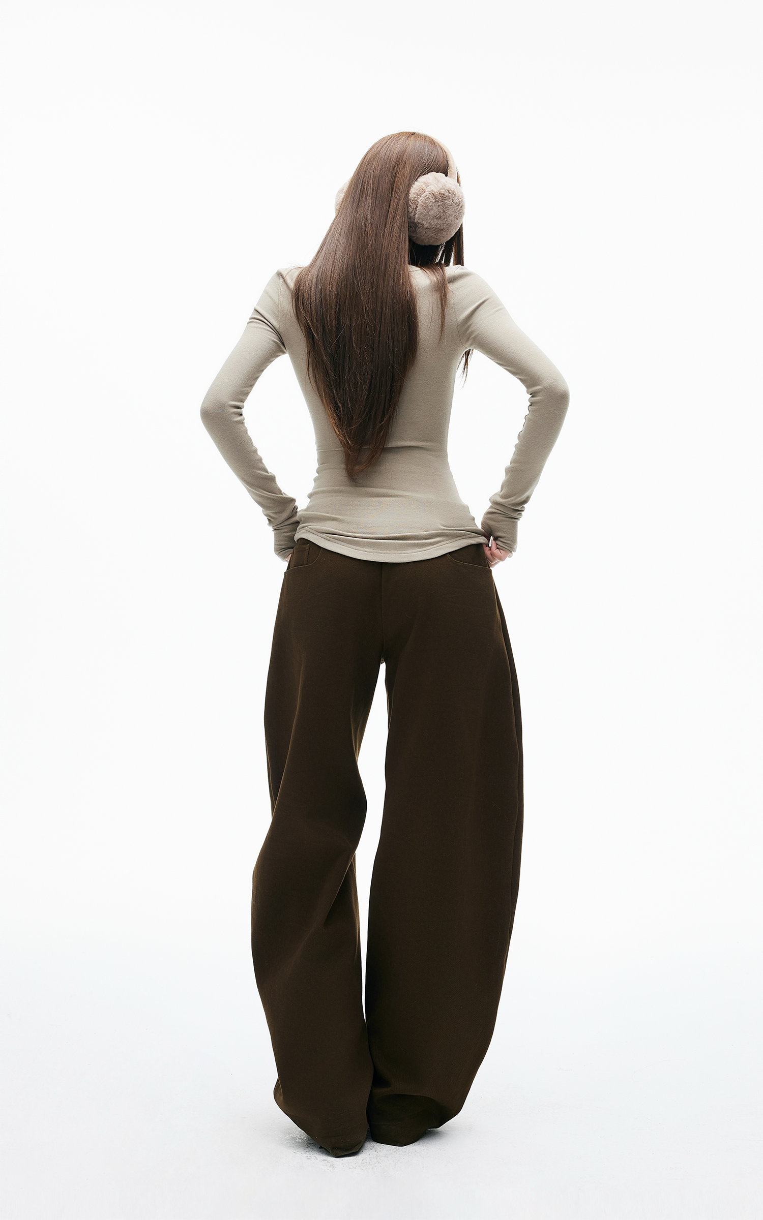 IAMXIAA Relaxed Wide Leg Casual Pants