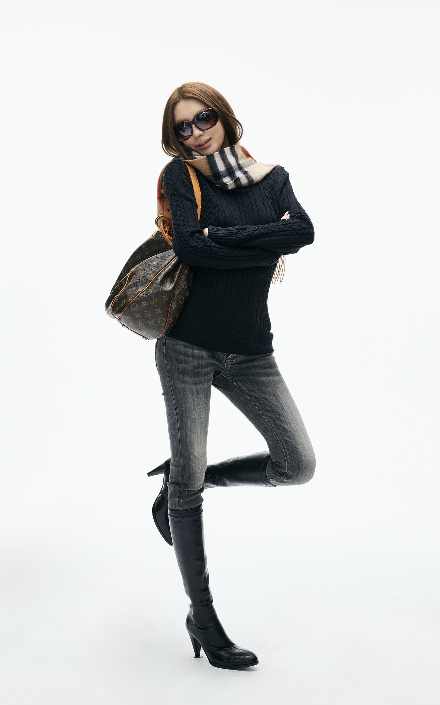 IAMXIAA 페이디드 스키니 로우라이즈 그레이 진