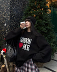 WARDEN EDGE London Heart Graphic Knit Sweater