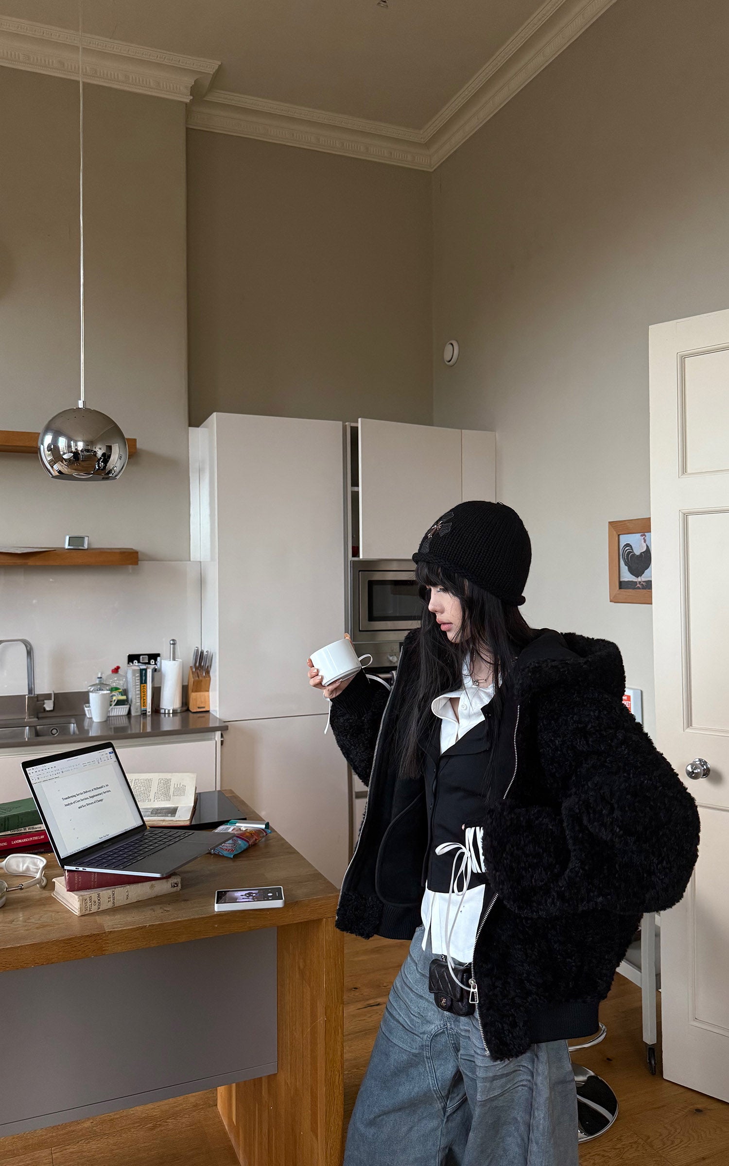 WARDEN EDGE Layered V-Neck Long Sleeve Top