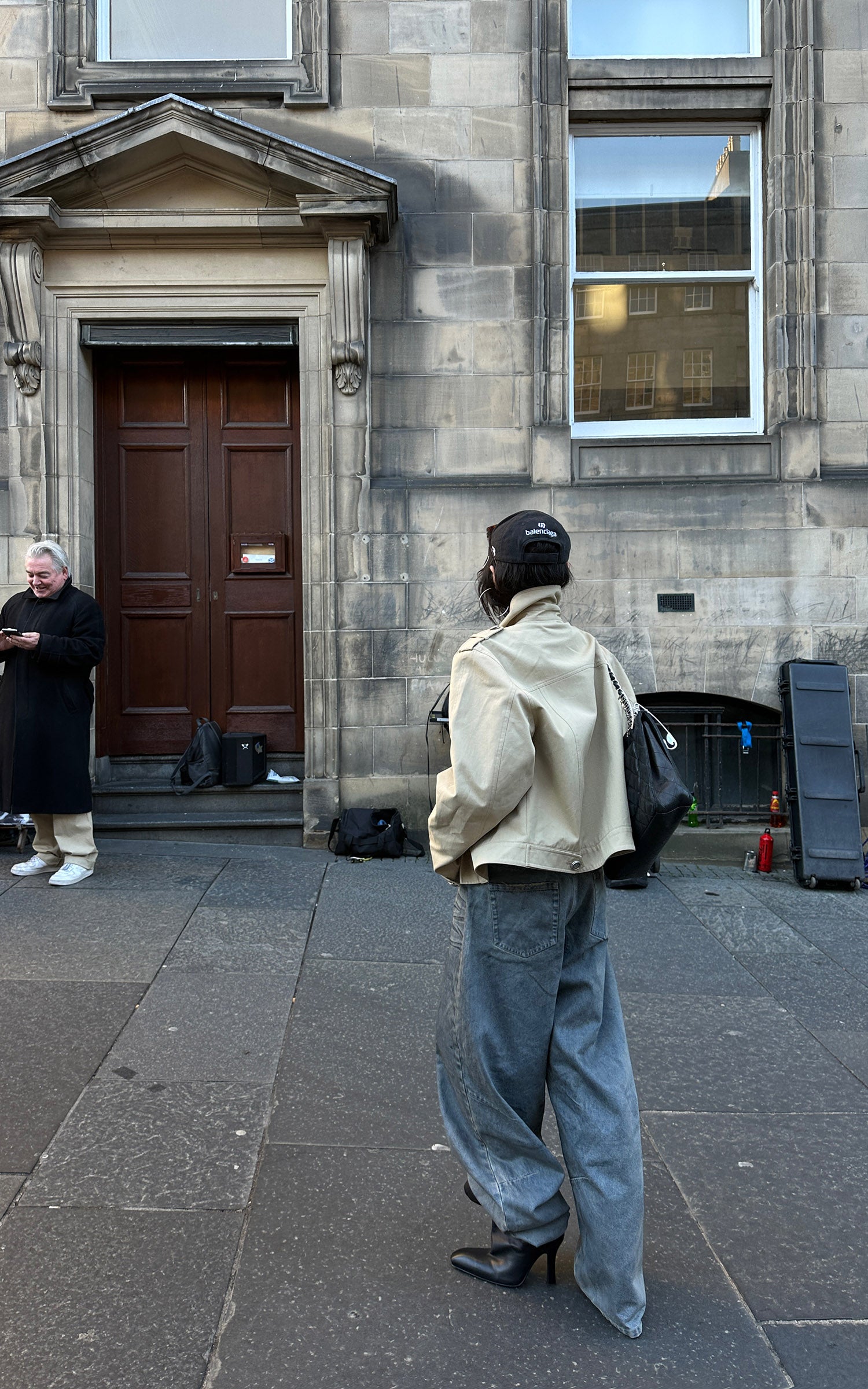 WARDEN EDGE Sculpted Wide Leg Denim Pants