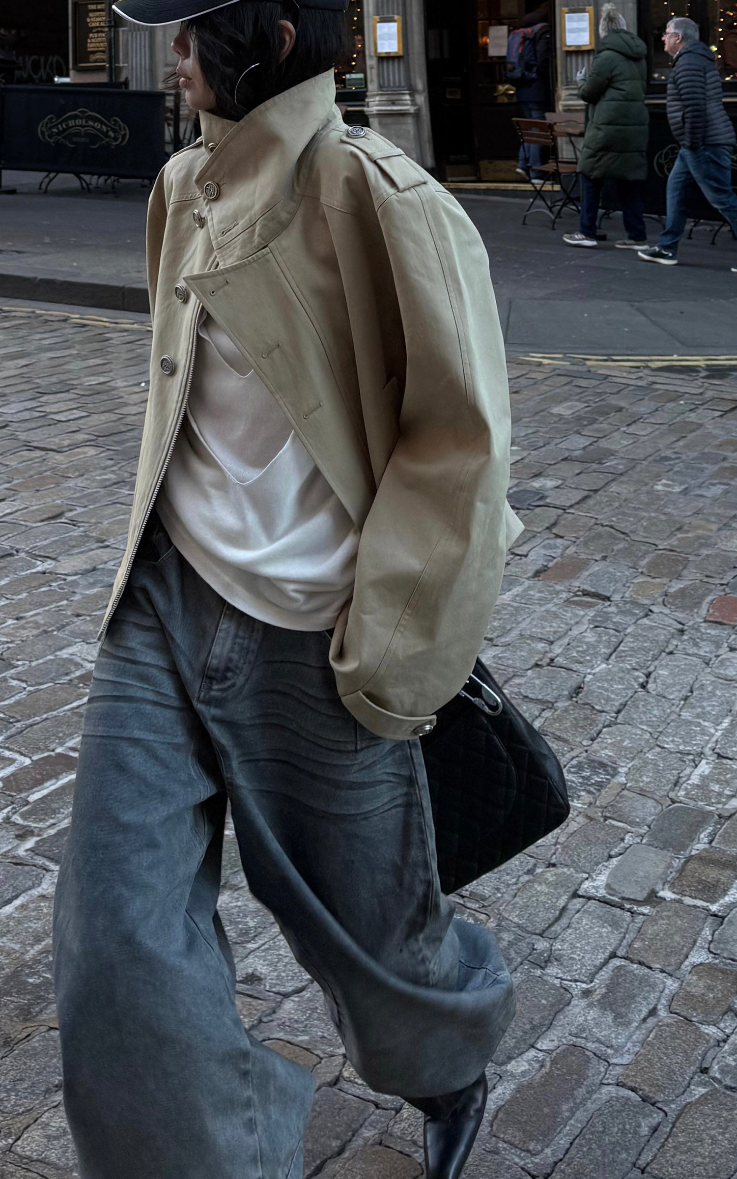 WARDEN EDGE Sculpted Wide Leg Denim Pants