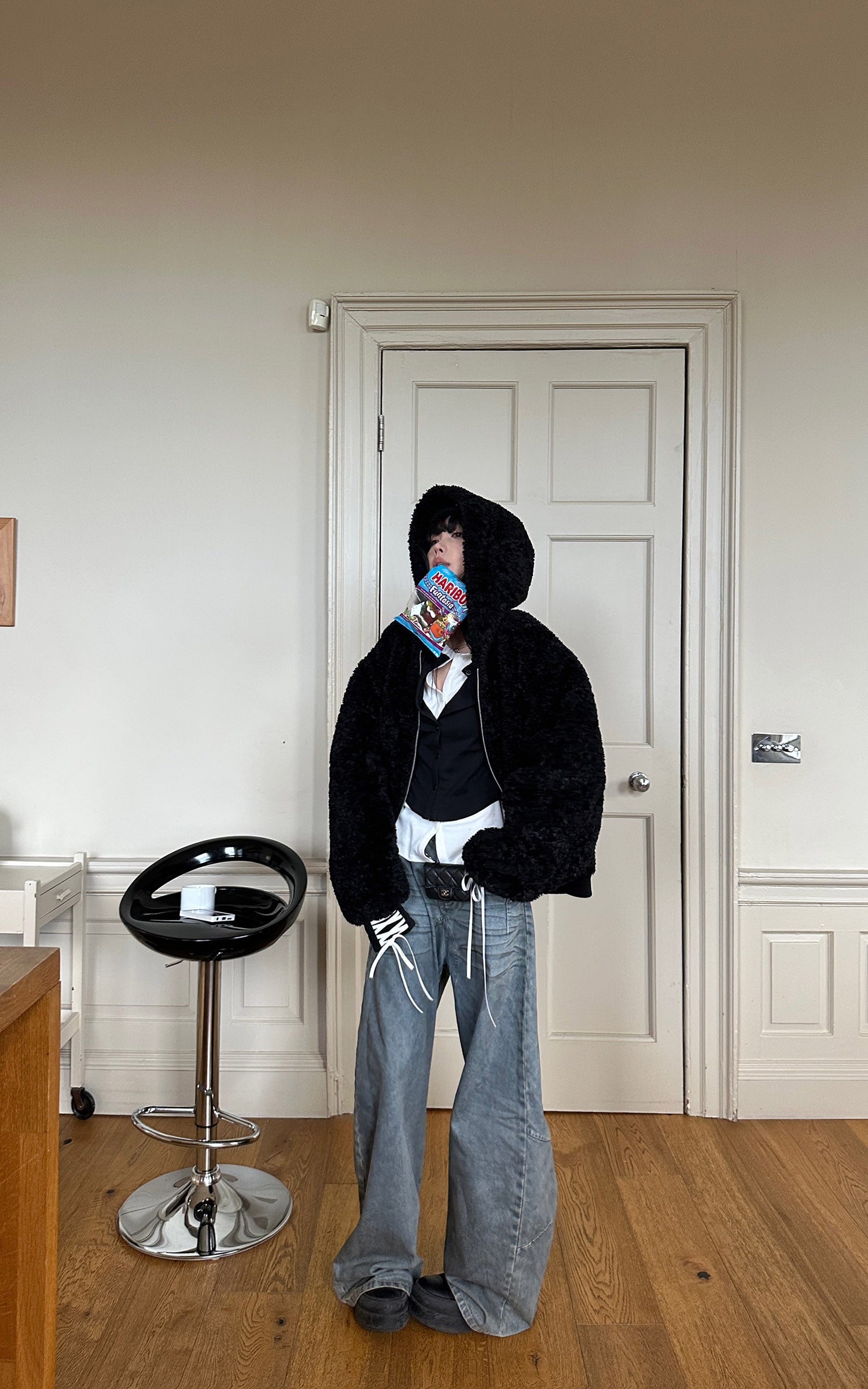 WARDEN EDGE Sculpted Wide Leg Denim Pants