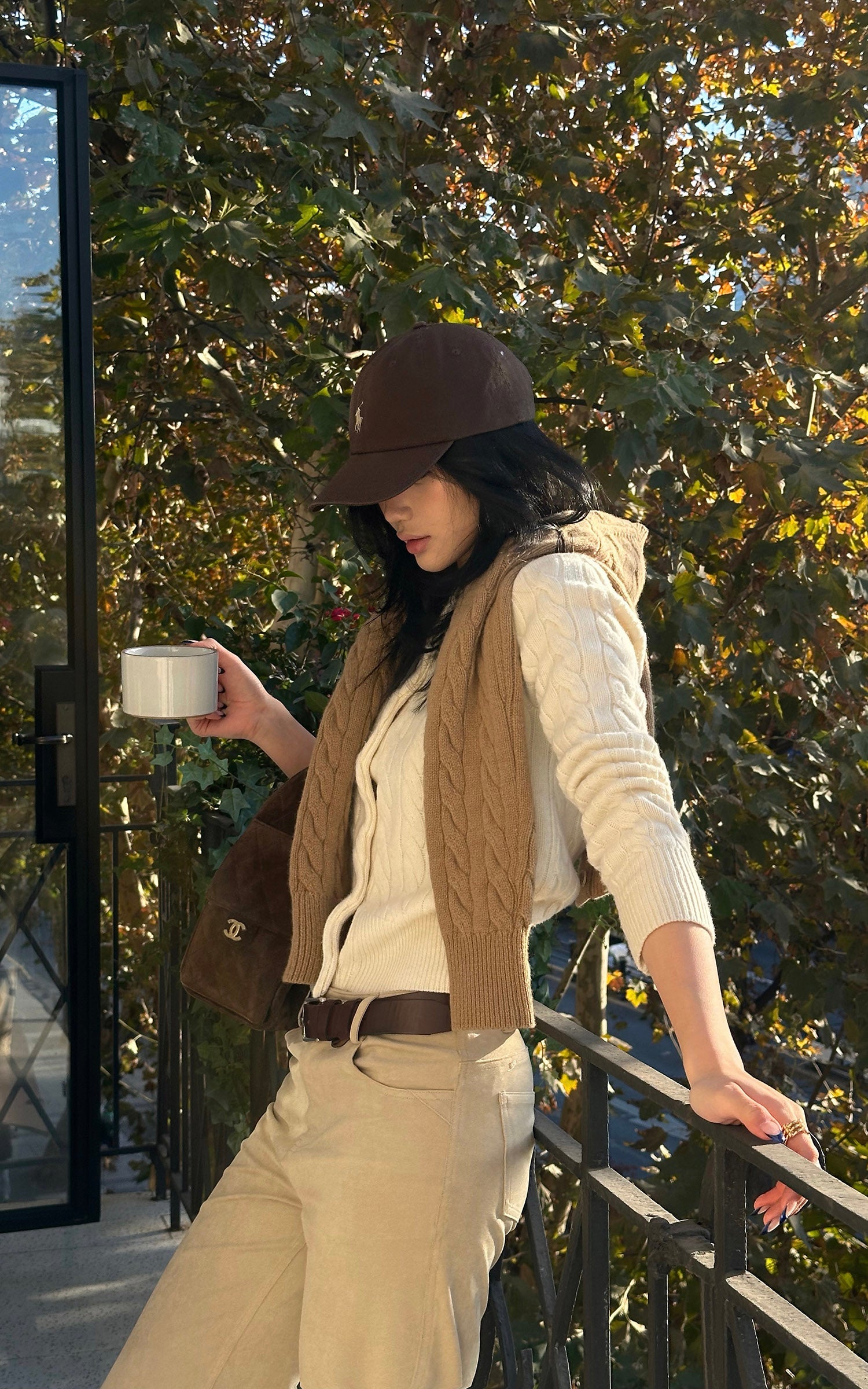 ROVENTE Cable Knit Button Cardigan