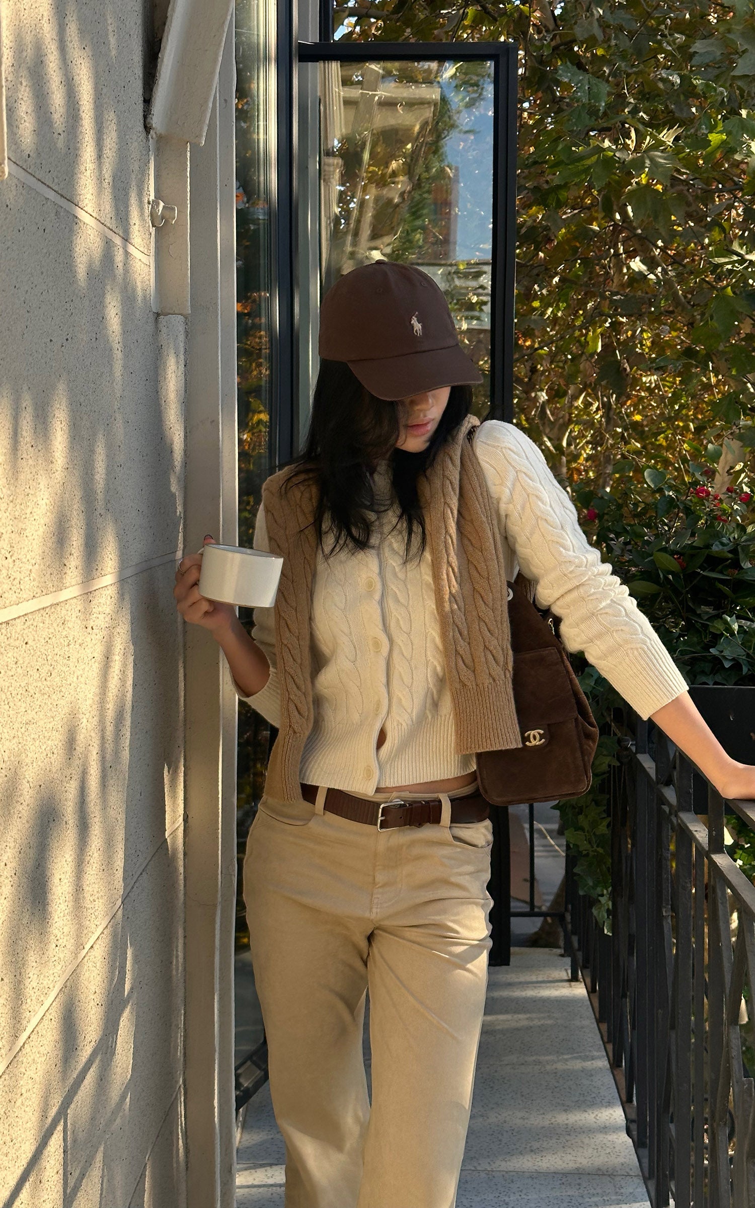 ROVENTE Cable Knit Button Cardigan