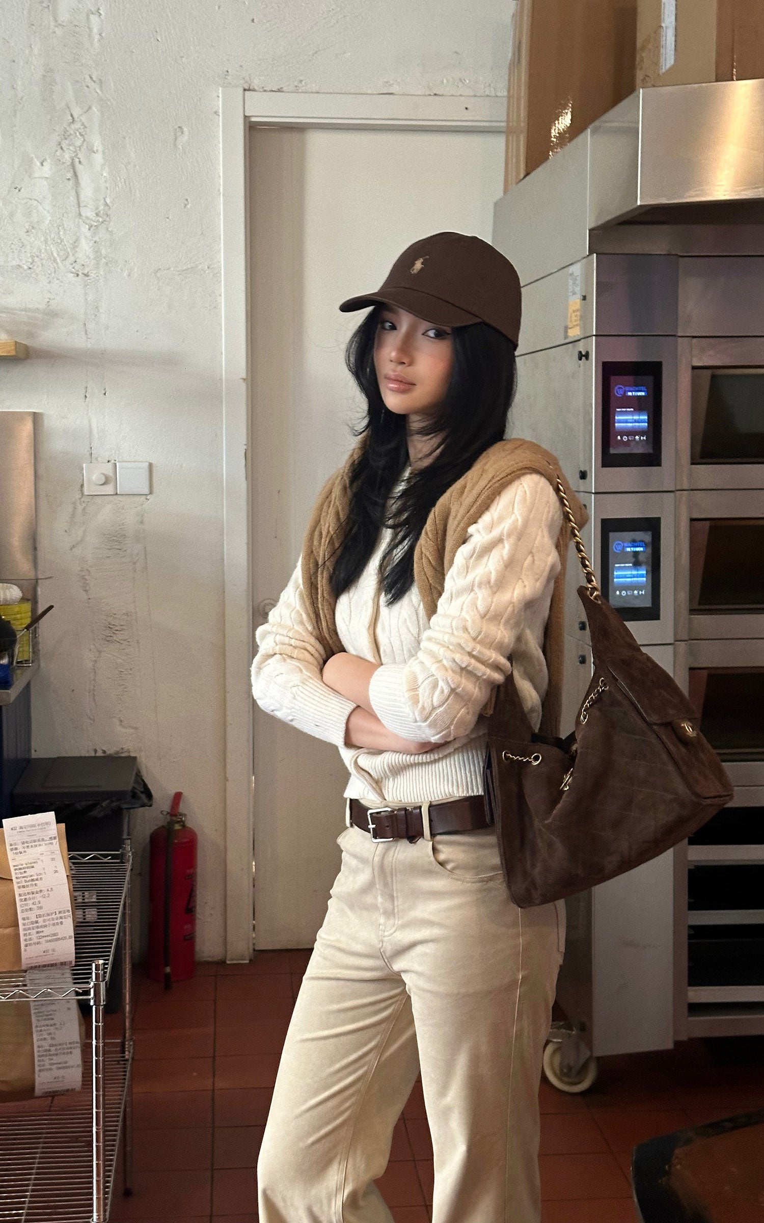 ROVENTE Cable Knit Button Cardigan