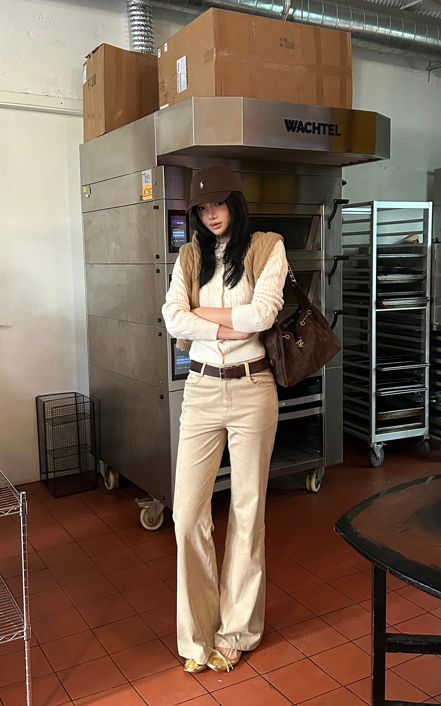 ROVENTE Cable Knit Button Cardigan