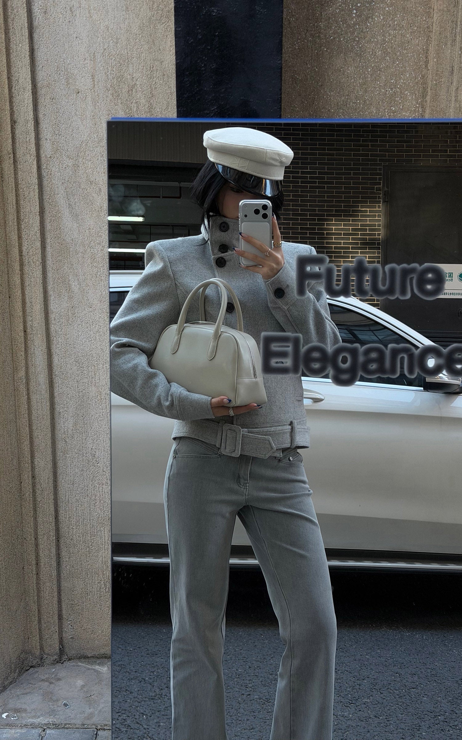 ROVENTE Structured High-Neck Wool Jacket