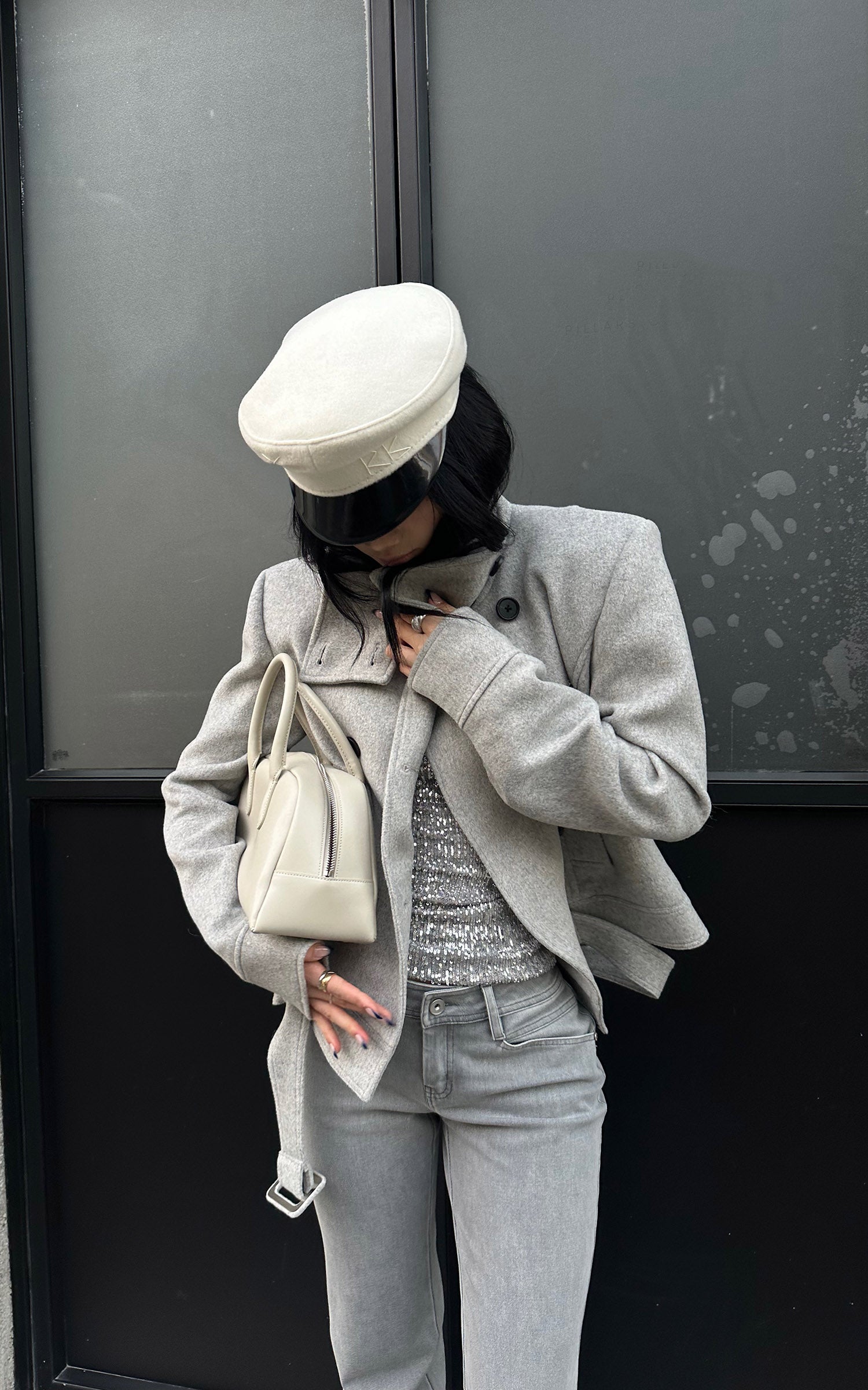 ROVENTE Structured High-Neck Wool Jacket