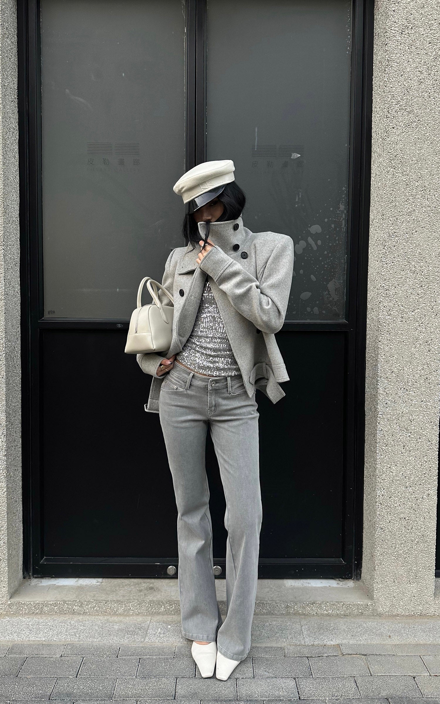 ROVENTE Sequin Fitted Tank Top