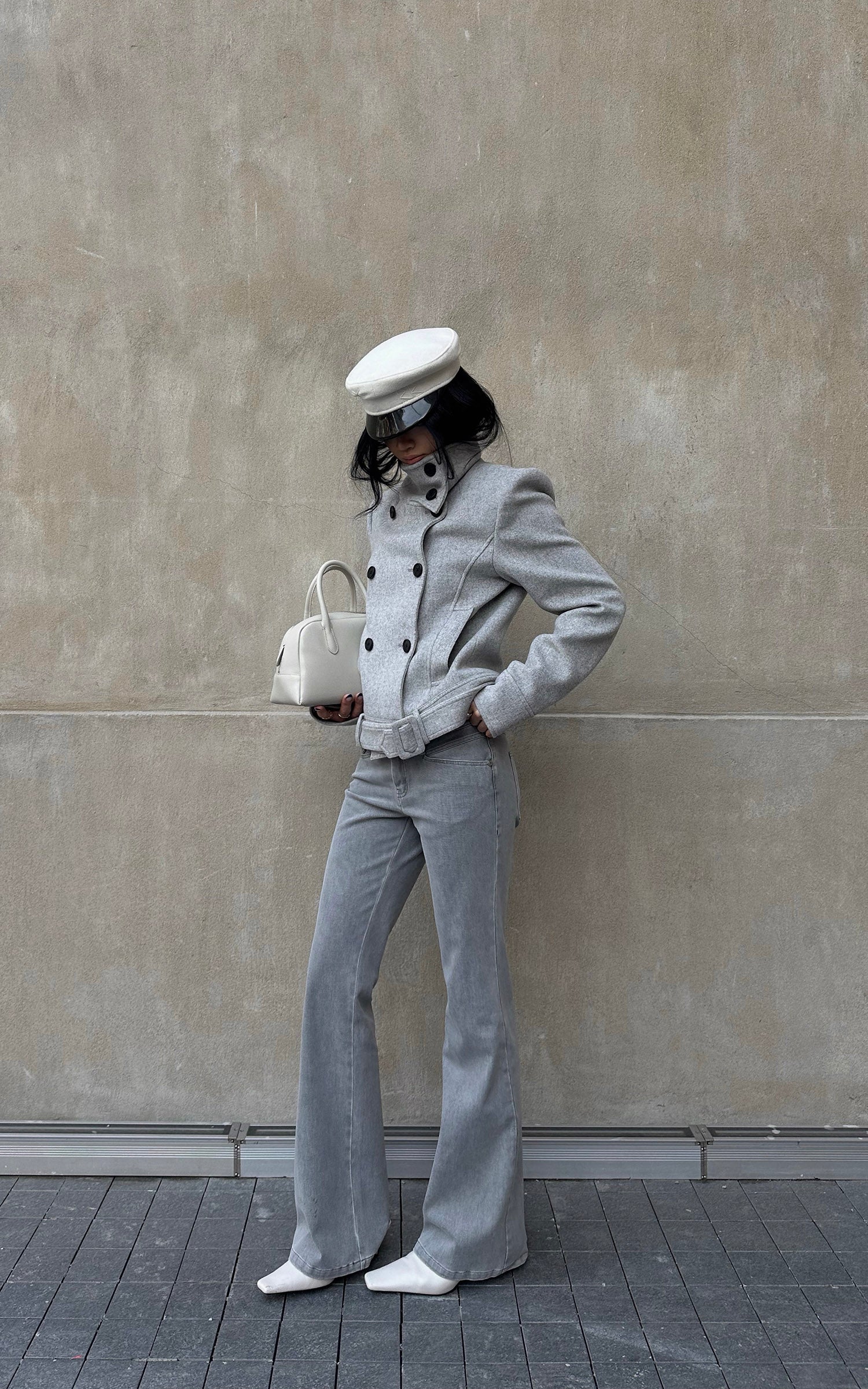 ROVENTE Structured High-Neck Wool Jacket