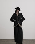 DOINDULGE Asymmetric Paneled Stripe Deconstructed Maxi Skirt