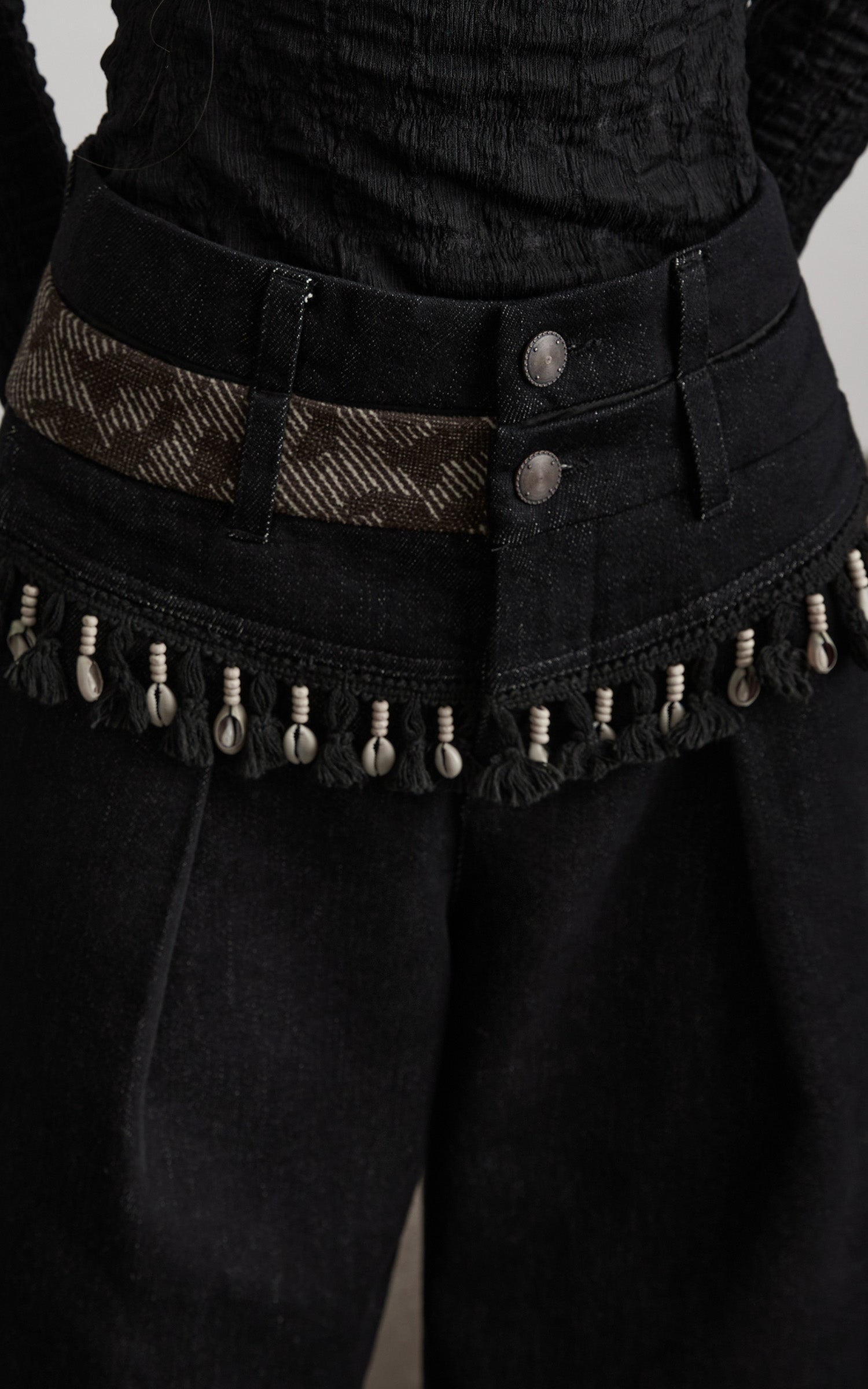 DOINDULGE Shell-Trimmed Wide-Leg Trousers