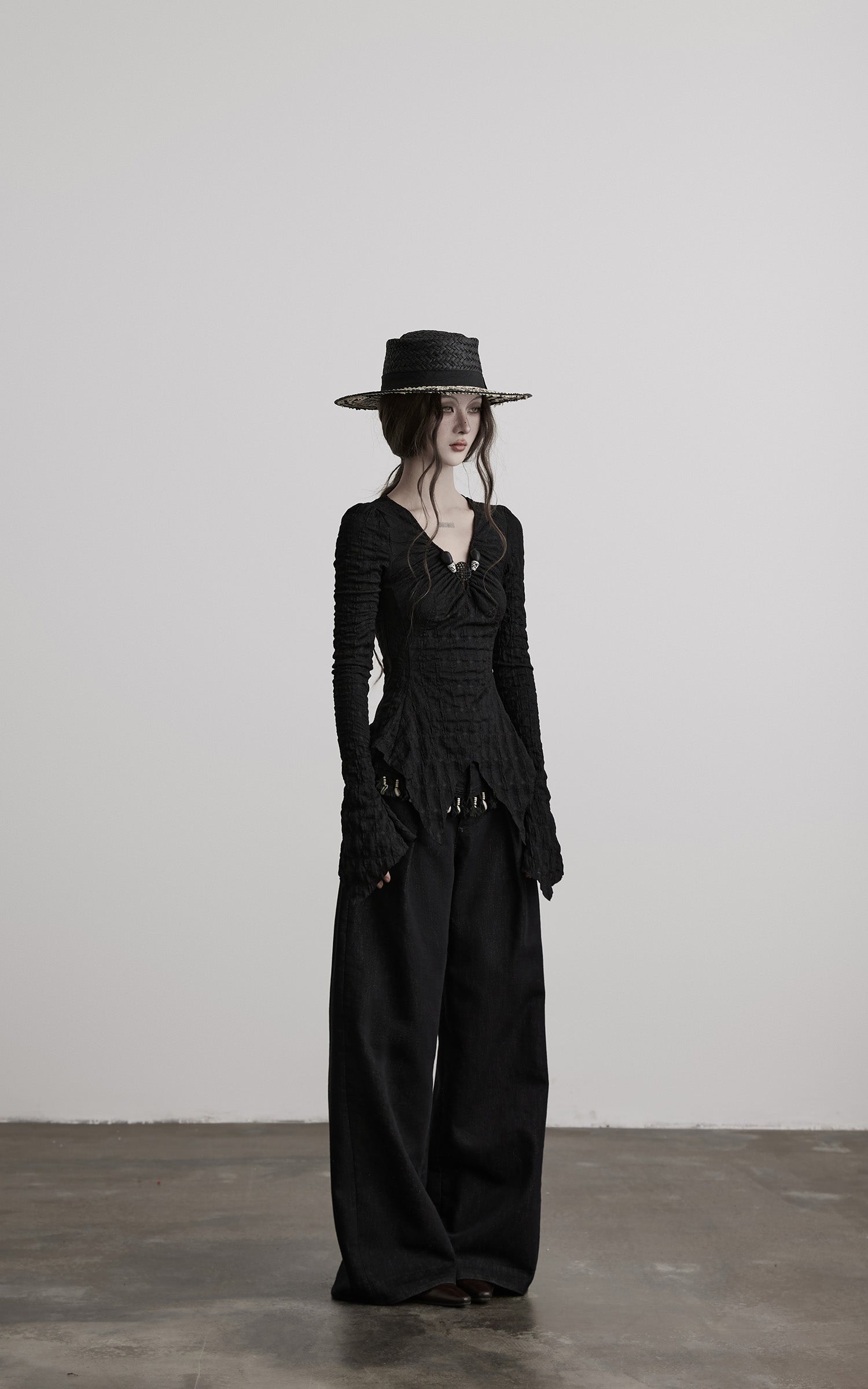 DOINDULGE Shell-Trimmed Wide-Leg Trousers