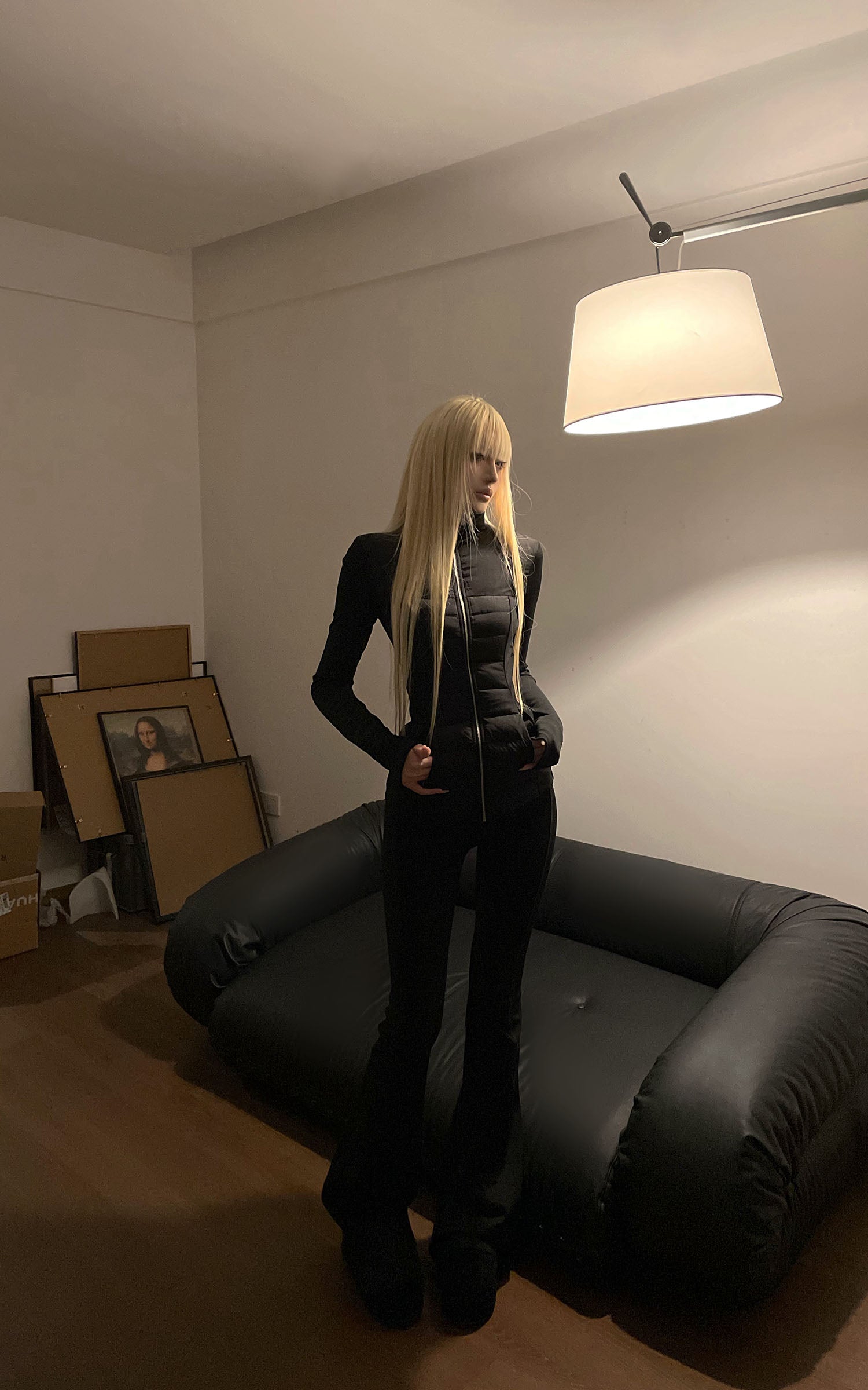 Rase le sol 구조적인 슬림핏 하이칼라 다운 재킷