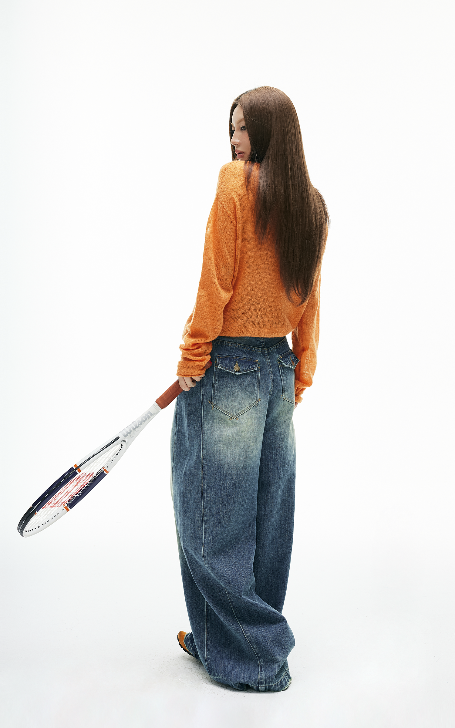 IAMXIAA Vintage Wide-Leg Denim Jeans