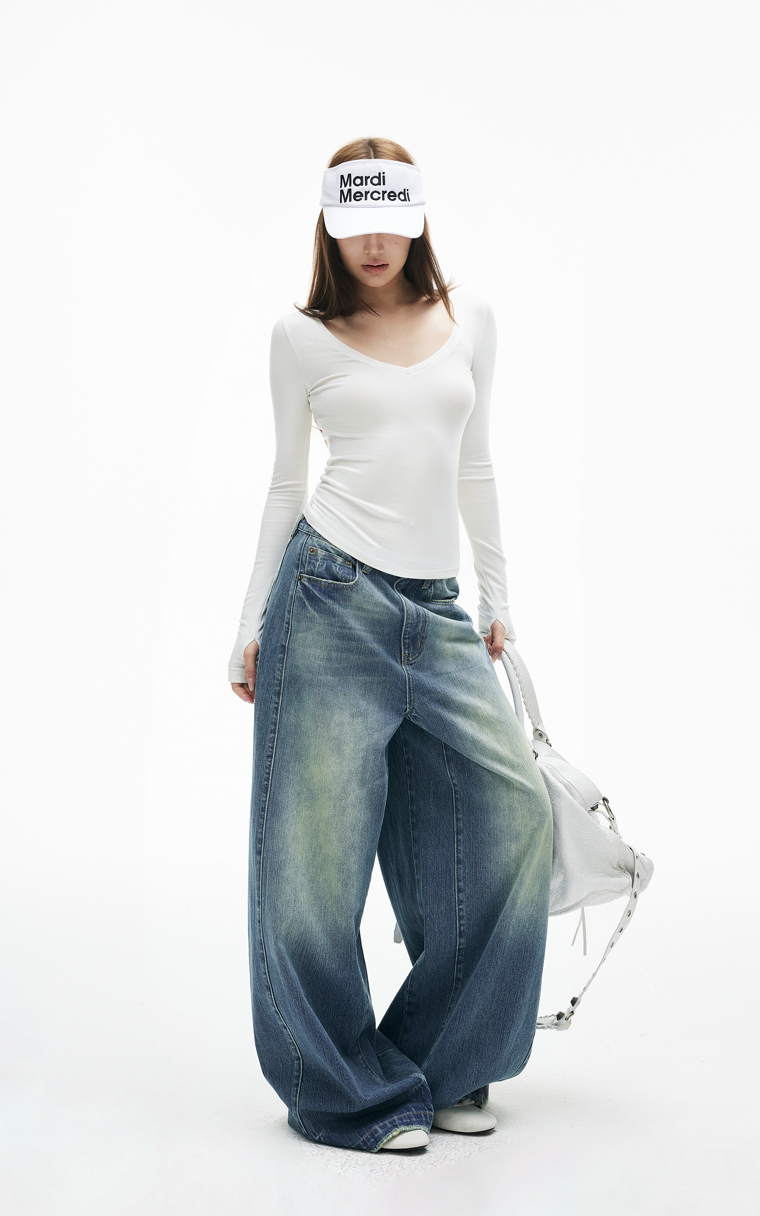 IAMXIAA Vintage Wide-Leg Denim Jeans