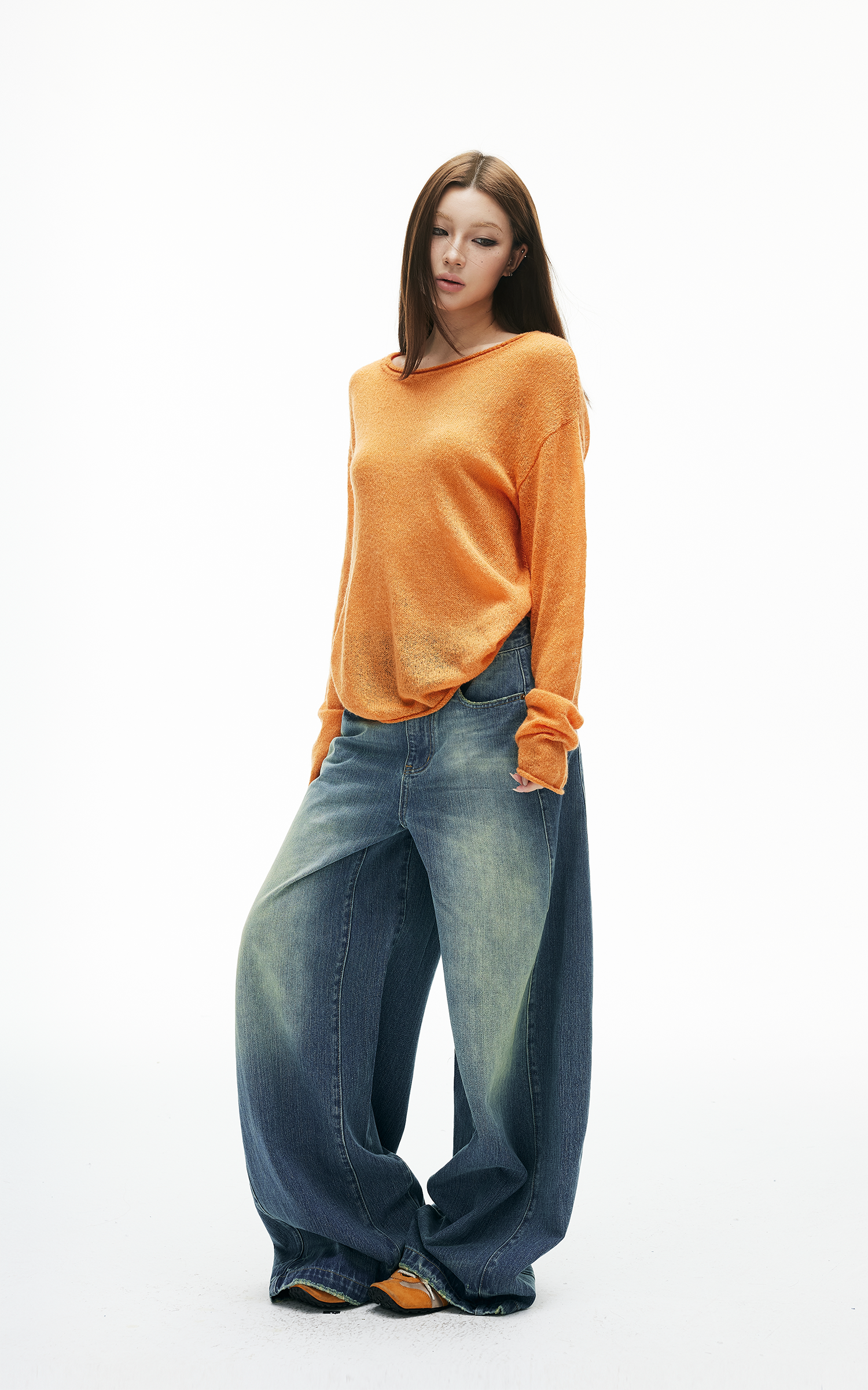 IAMXIAA Vintage Wide-Leg Denim Jeans