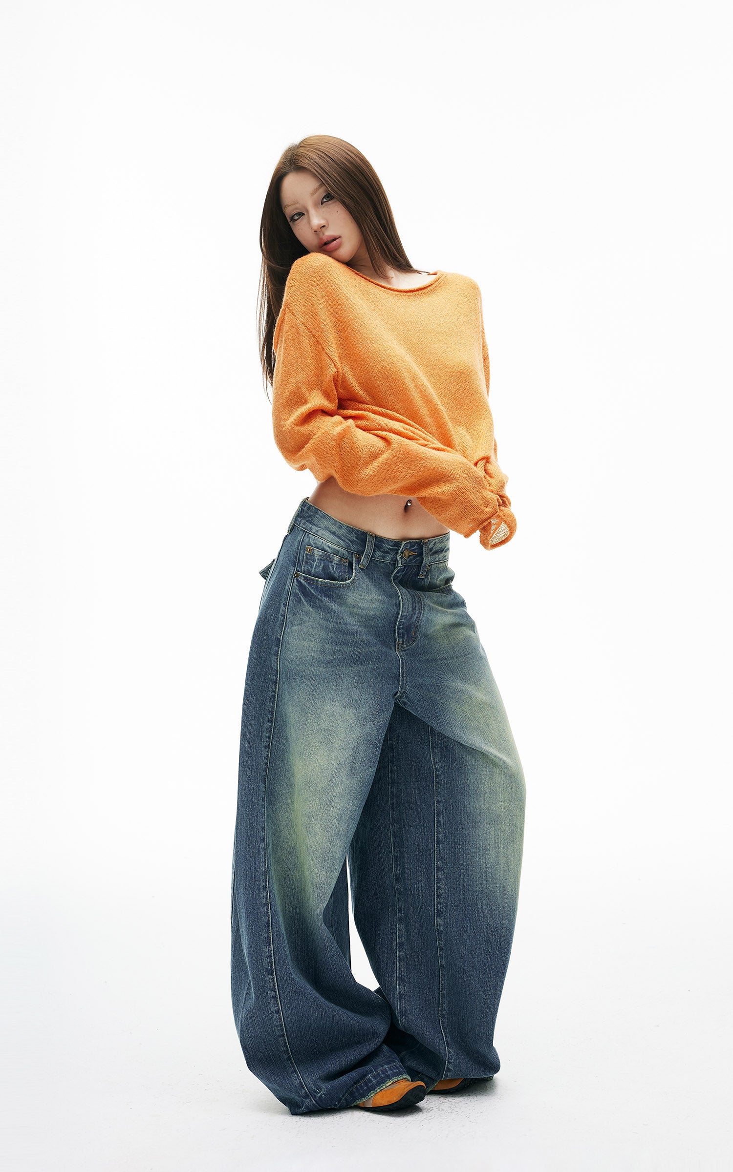 IAMXIAA Vintage Wide-Leg Denim Jeans