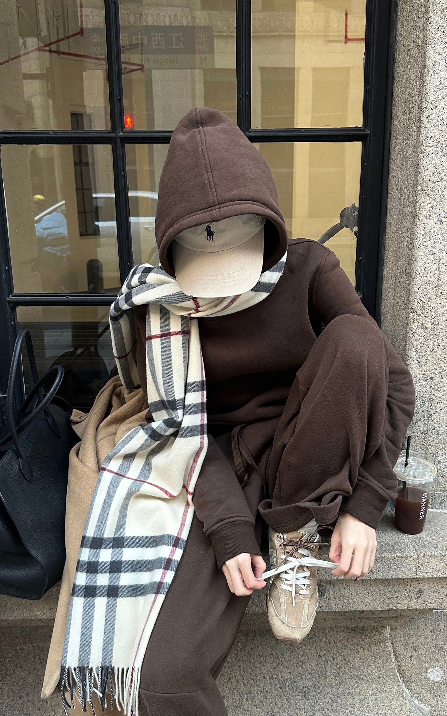 ROVENTE 크롭 후디 &amp; 와이드 팬츠 세트