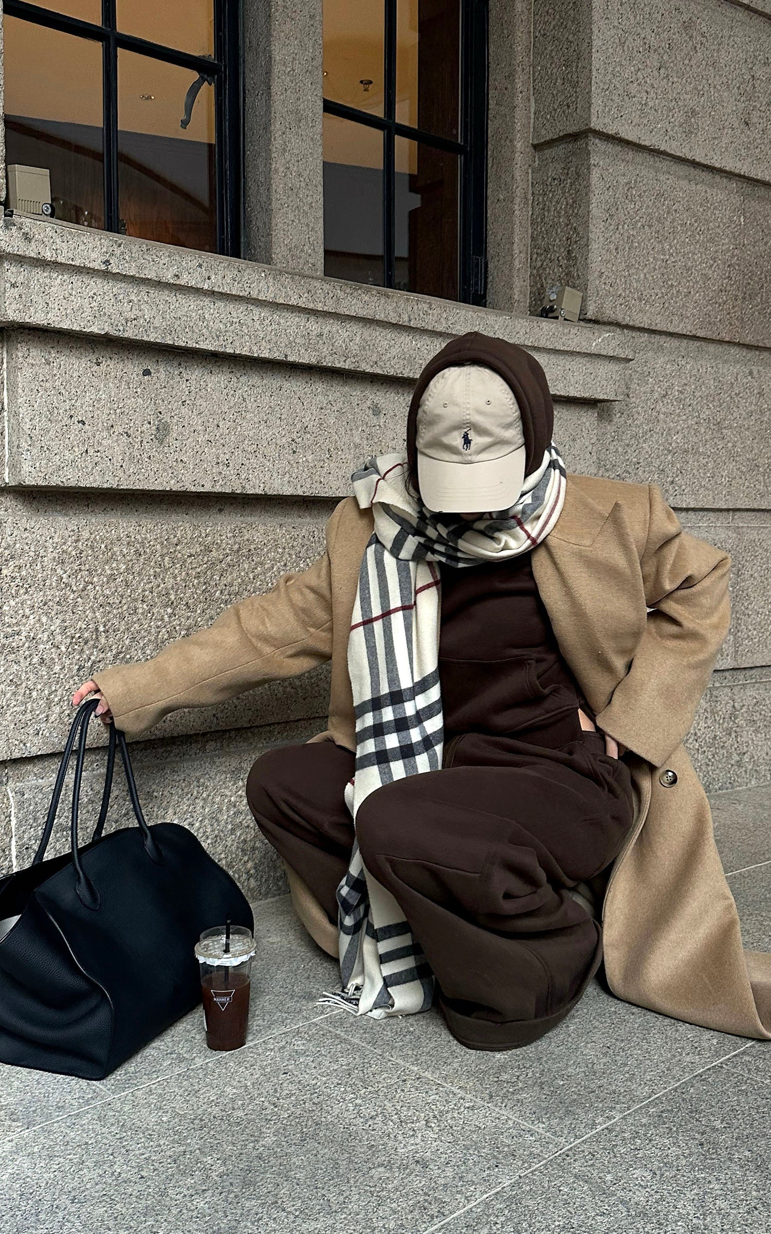 ROVENTE 크롭 후디 &amp; 와이드 팬츠 세트