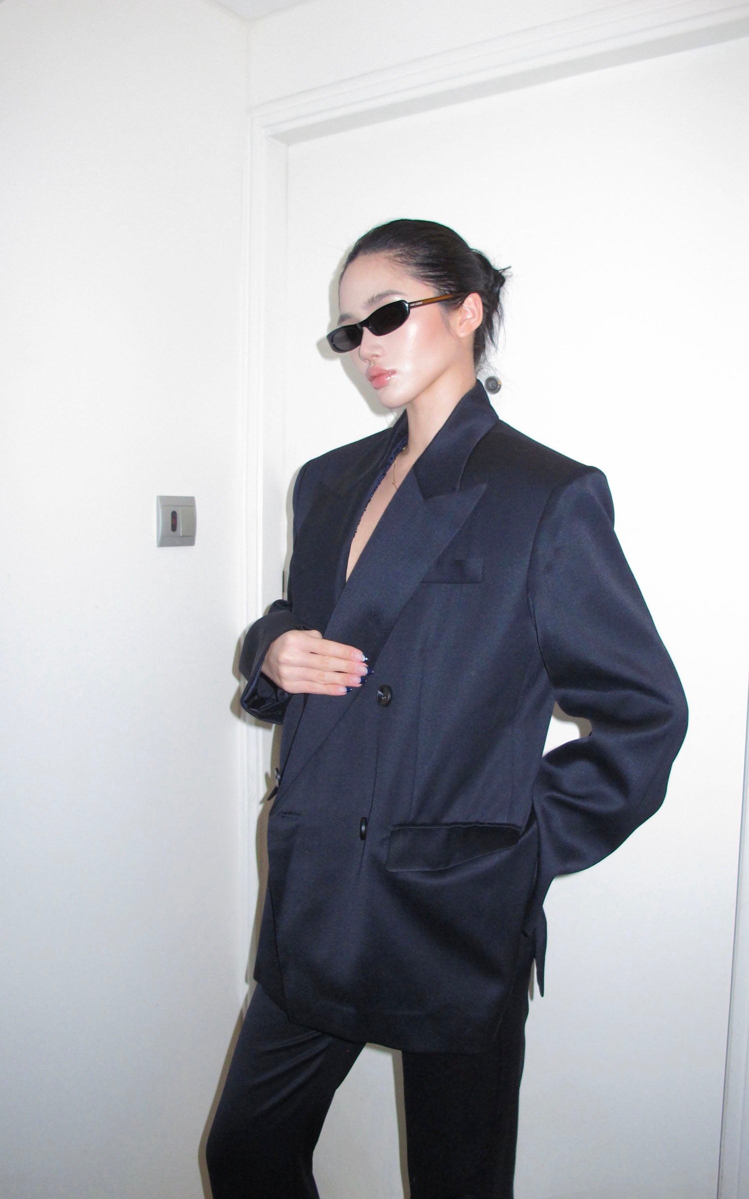 ROVENTE スパンコールハルターフィットタンクトップ