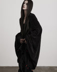 DOINDULGE Draped Tie-Detail Shawl Jacket