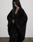 DOINDULGE Draped Tie-Detail Shawl Jacket