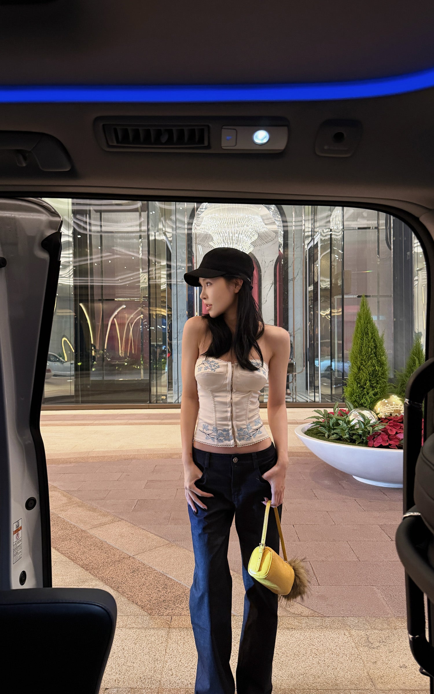 Hydrae Embroidered Satin Corset Top Strapless Slim Fit Bustier