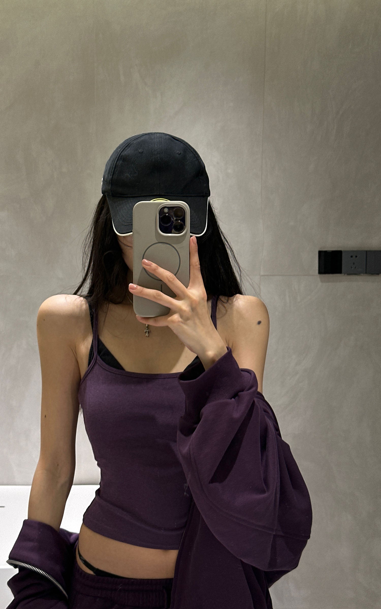 WARDEN EDGE 후드 집업 자켓, 와이드 팬츠, 슬림 캐미솔 3피스 세트