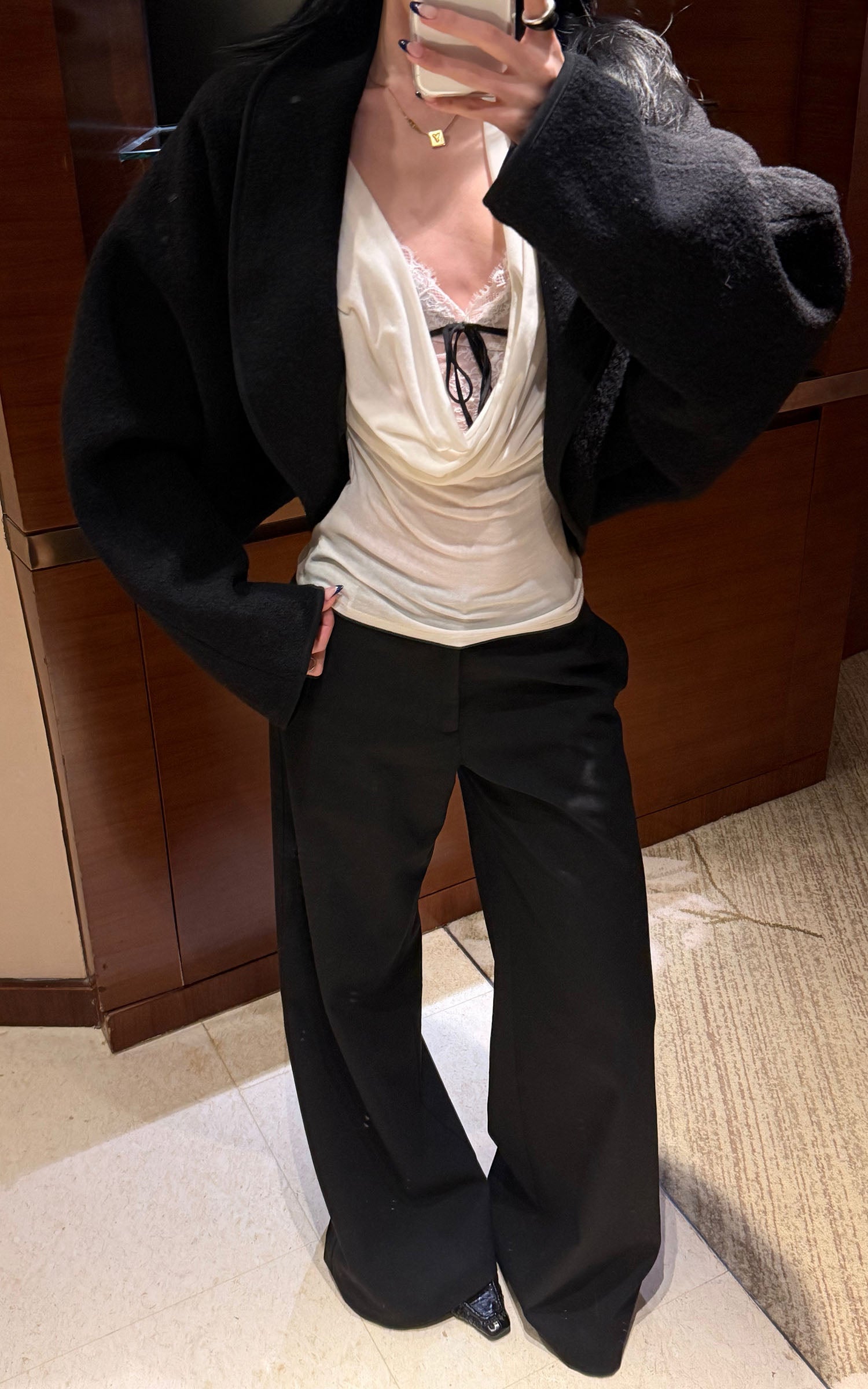 ROVENTE High-Waist Fluid Wide-Leg Trousers