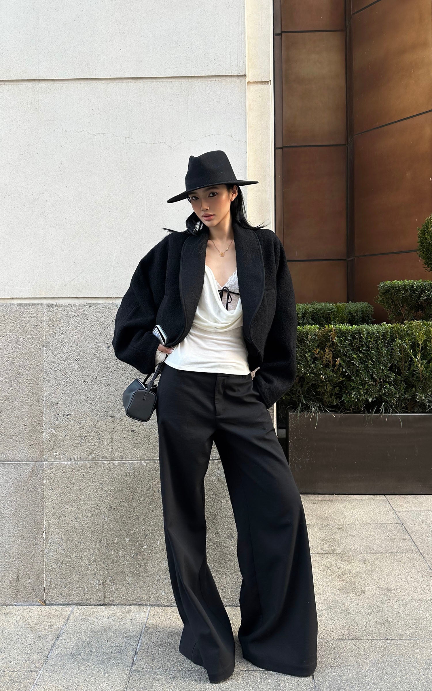 ROVENTE High-Waist Fluid Wide-Leg Trousers