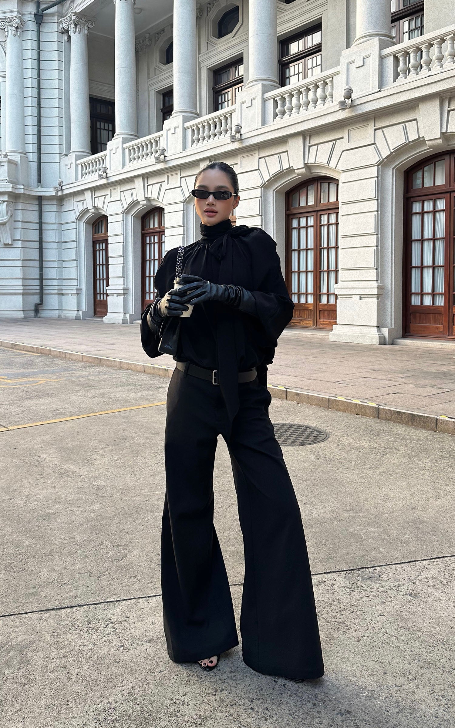 ROVENTE High-Waist Fluid Wide-Leg Trousers