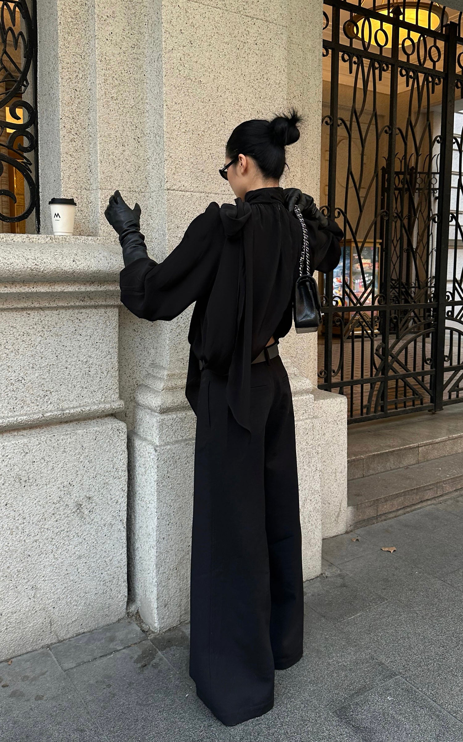 ROVENTE High-Waist Fluid Wide-Leg Trousers