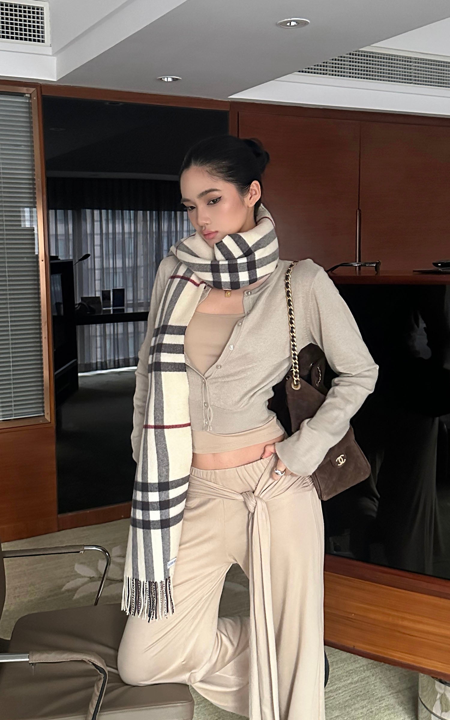 ROVENTE ファインニットボタンカーディガン