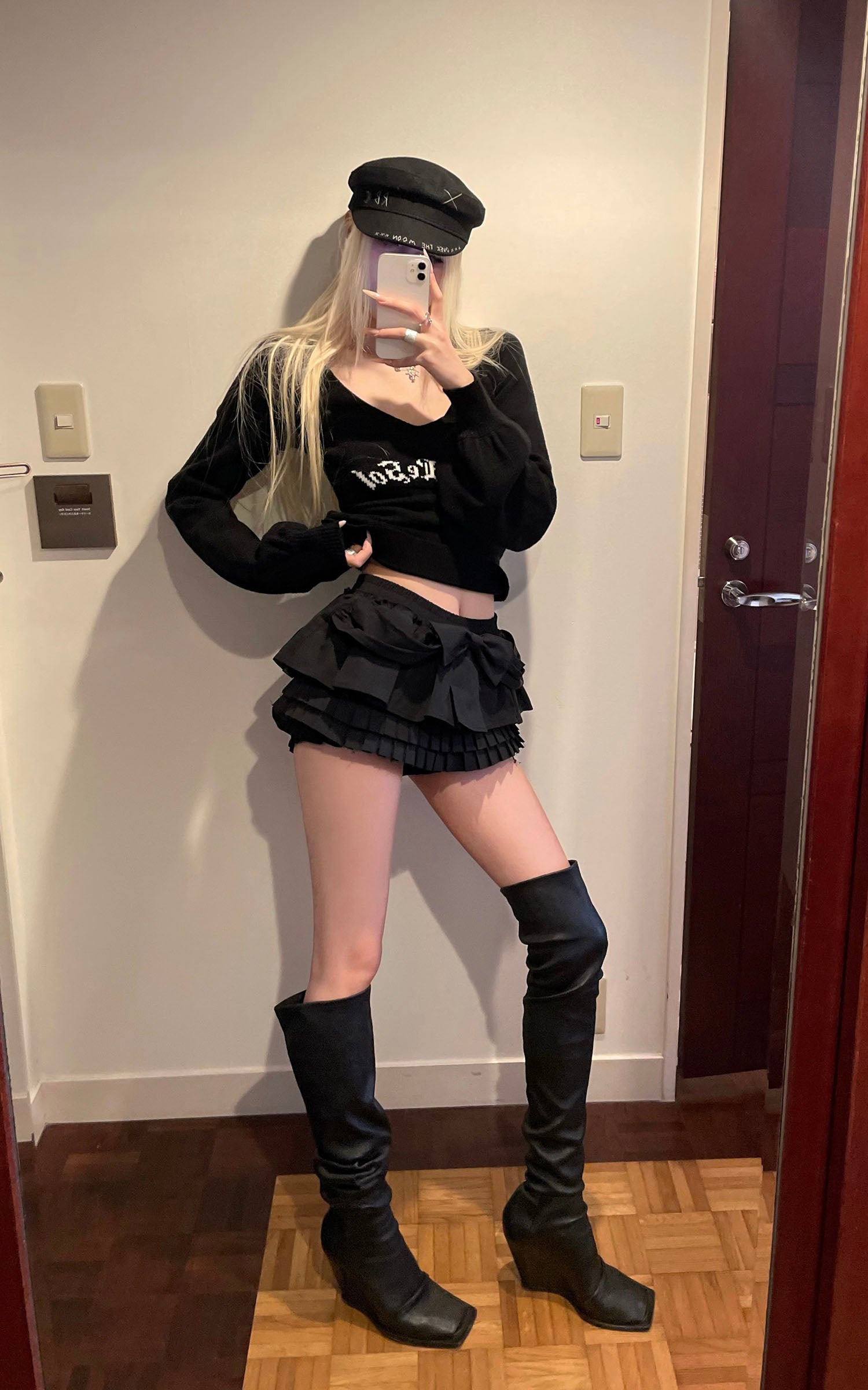 Rase le sol レイヤードラッフルボウディテールバブルショーツ