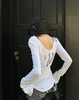 WARDEN EDGE デコンストラクテッドスリムフィットロングスリーブTシャツ