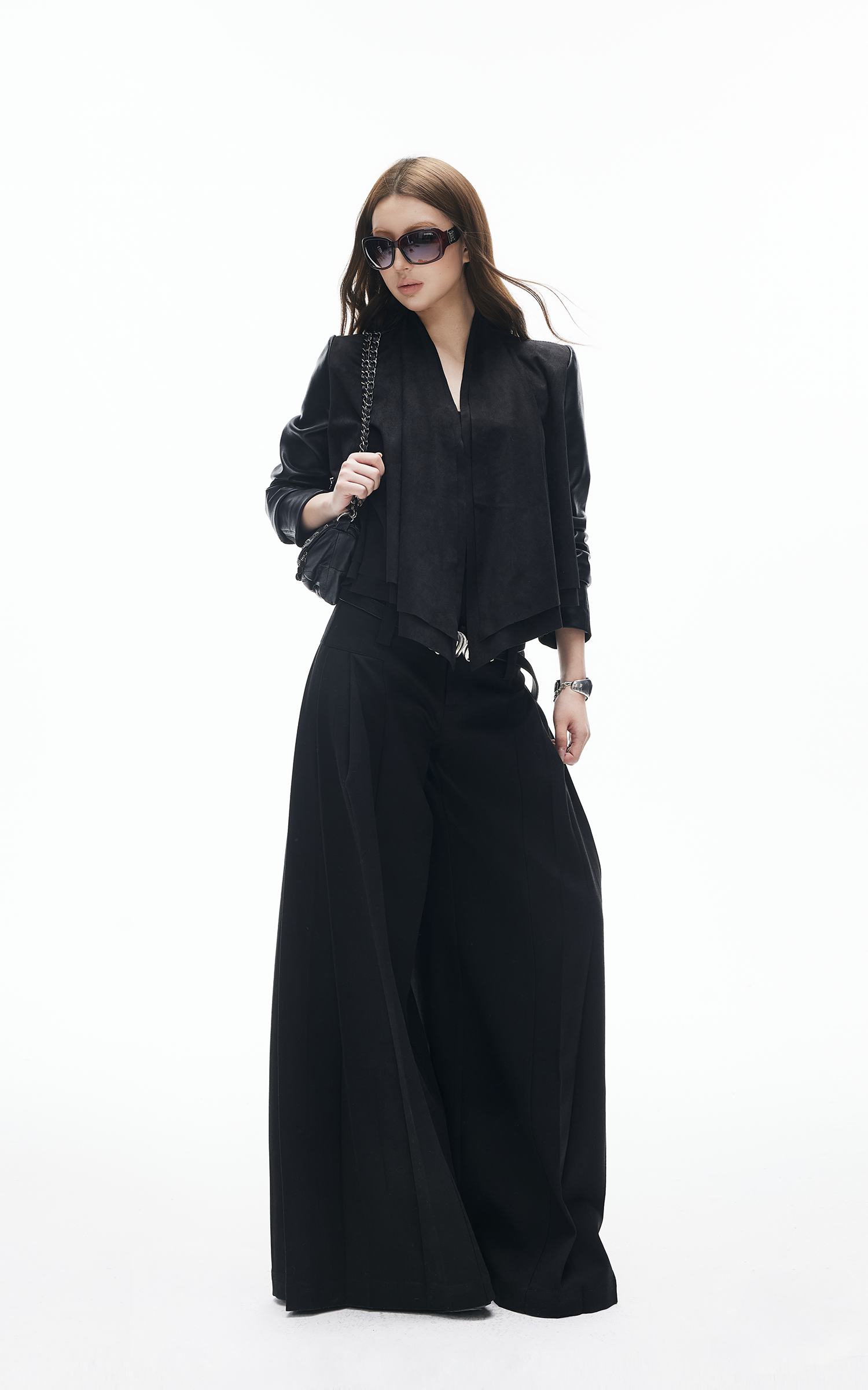 IAMXIAA High-Waisted Fluid Wide-Leg Trousers