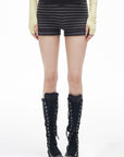 IAMXIAA Striped Knit Low-Rise Shorts