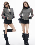 IAMXIAA Mini-short en laine mélangée sur mesure avec ourlet retroussé