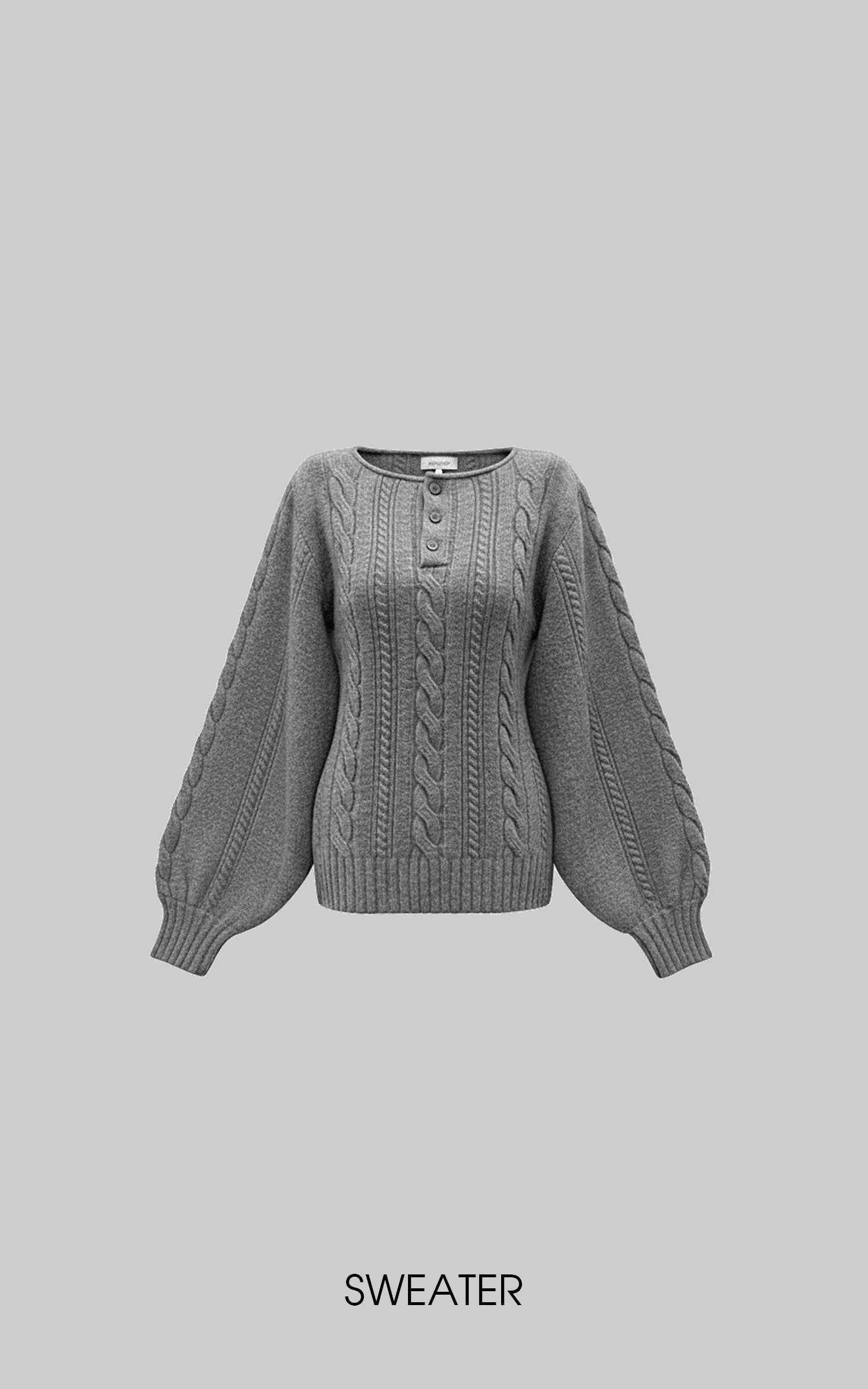 WARDEN EDGE Cable Knit Sweater &amp; Shorts Set with Matching Leg Warmers